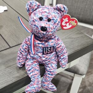 Ty Beanie Baby USA Bear